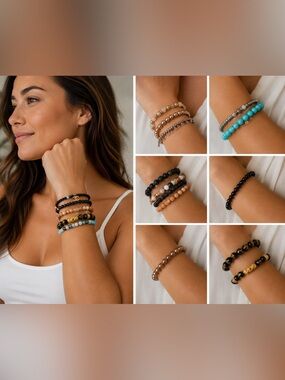 11 beaded bracelets